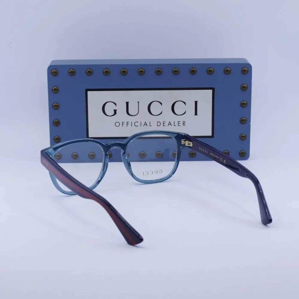 Gucci GG0927O 006 Square Eyeglasses 49mm - Blue